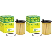 Filtro de aceite MANN-FILTER HU 716 para Automóviles - Paquete de 2