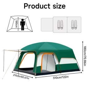 Carpa de Camping Exteriores con Sala y Dos Dormitorios