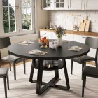 Comedor redondo de 120cm con espacio de almacenamiento