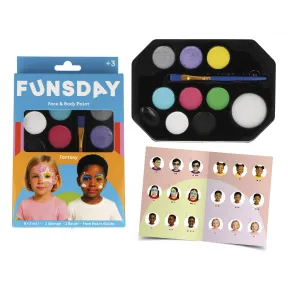 Pinceles y esponjas para kit de 8 pinturas faciales fantásticas