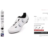 Zapatillas EKOI Perf R4 CARBON Blanco Negro para carretera