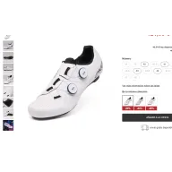 Zapatillas EKOI Perf R4 CARBON Blanco Negro para carretera