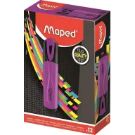 Rotuladores fluorescentes clásicos MAPED - Caja de 12 unidades
