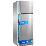 Frigorífico Inox 2 puertas 204L 140cm bajo consumo reversible