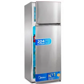 Frigorífico Inox 2 puertas 204L 140cm bajo consumo reversible
