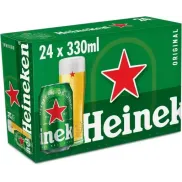 Cerveza Lager Heineken, 24 latas de 330ml