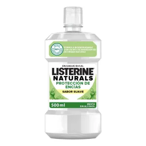 Listerine Naturals Enjuague Bucal Menta 500 ml Sin Alcohol