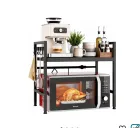 Estante de Cocina Extensible para Microondas con Ganchos