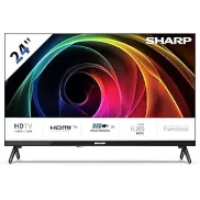 Televisor HD Frameless 24" Sharp 24HA1305E, 60Hz, Negro