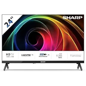 Televisor HD Frameless 24" Sharp 24HA1305E, 60Hz, Negro