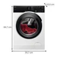 Lavadora AEG Clase A 10,5 Kg 1400 RPM LFE6G54H4B