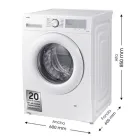 Lavadora Ecobubble SAMSUNG 8 kg 1400 rpm Clase A