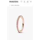 Anillo Brillante de Banda Rosa con Recubrimiento en Oro Rosa 14k