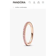 Anillo Brillante de Banda Rosa con Recubrimiento en Oro Rosa 14k