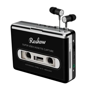 Grabadora portátil de casete a MP3 con micrófono y altavoz