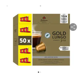 Cápsulas Gold Lungo de café - Pack de 50 unidades
