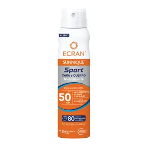 Bruma Protectora SPF 50 Ecran Sunnique Sport – Resistente al Agua