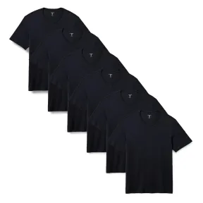 6 CAMISETAS en negro, blanco, gris y azul marino