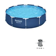 Piscina redonda de PVC gris 3.05x0.76 m con depuradora