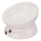 Comedero de Cerámica Blanco para Gatos - Diseño Ergonómico