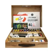 Oleos Titan Goya 12 Tubos 20 ml + Accesorios Caja Cartón