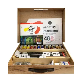 Oleos Titan Goya 12 Tubos 20 ml + Accesorios Caja Cartón