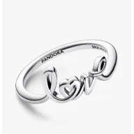 Anillo de Plata de Primera Ley Amor Manuscrito Pandora