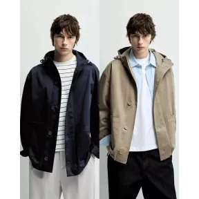 Parka con botones y capucha (Tallas XS a XL)