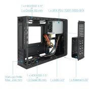 Caja MATX Compacta con Fuente de 500W y USB 3.0