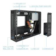 Caja MATX Compacta con Fuente de 500W y USB 3.0