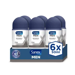 Pack de 6 Desodorantes Sanex Men Invisible 50ml - Ahorra
