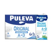 Leche Entera A+D PULEVA UHT Slim Pack 6*1L