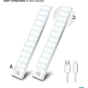Luz LED Magnética con Sensor para Armario - 2 Piezas 5000K