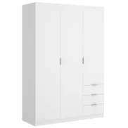 Armario Blanco ESSEN 3 Puertas y 3 Cajones - 184x121x52