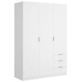 Armario Blanco ESSEN 3 Puertas y 3 Cajones - 184x121x52