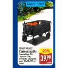 Carro plegable 90L, 70kg disponible desde el 15 de julio