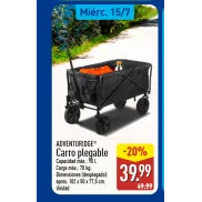 Carro plegable 90L, 70kg disponible desde el 15 de julio