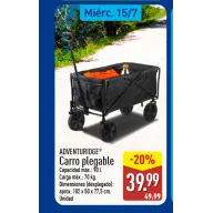Carro plegable 90L, 70kg disponible desde el 15 de julio