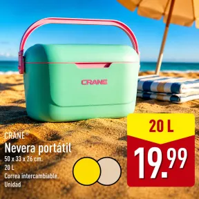 Bolsa Isotérmica CRANE 20L Nevera Portátil LIVE IN STYLE 2.9€