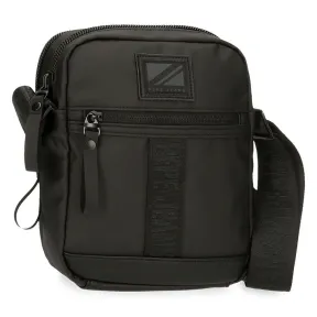 Bandolera Hoxton Negra Azul Pepe Jeans de Poliéster PU