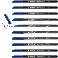 10 rotuladores azules edding 1200 de trazo fino