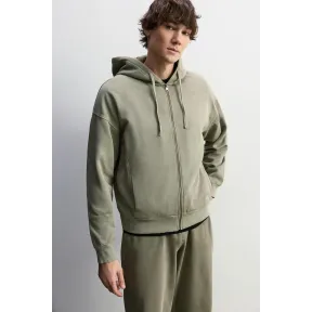 Sudadera con cremallera efecto lavado disponible en S, M y L