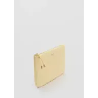 Neceser pastel amarillo y lima con cremallera