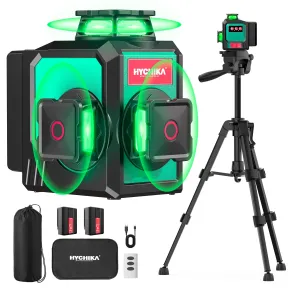 Nivel Láser 360° Autonivelante con Trípode y 2 Baterías