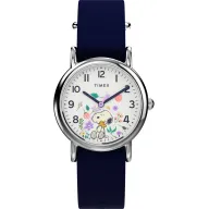 Reloj Timex Peanuts Hombre, Esfera Blanca, Correa Azul