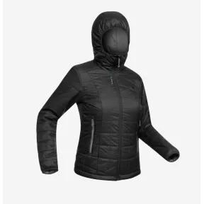 Chaquetón negro mujer Kipsta FCOAT 100 de fútbol