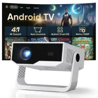 Proyector Portátil 4K: Android TV, WiFi6 y Bluetooth 5.4