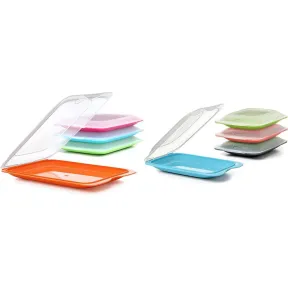 Set de 4 Porta Alimentos Fresh Reutilizables y Apilables