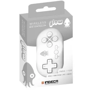 Mando Inalámbrico Blanco Indeca Mini Bluetooth para PS4 y PC