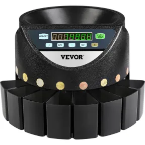 Clasificador de Monedas Euro VEVOR, 300 PCS/min, LED 7 Dígitos